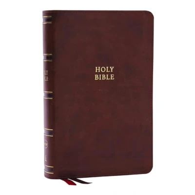 Afbeelding van NKJV, Single Column Reference Bible, Verse by verse, Brown Leathersoft, Red Letter, Comfort Print
