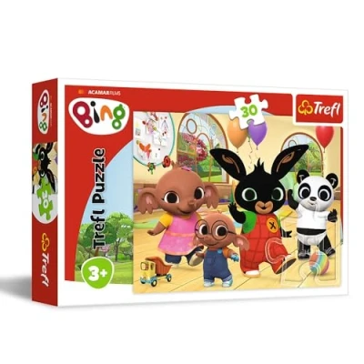 Afbeelding van Trefl Bing, we hebben plezier met Bing 30 delige puzzel kleurrijke stripfiguren, creatief entertainment, vrije tijd voor kinderen vanaf 3 jaar