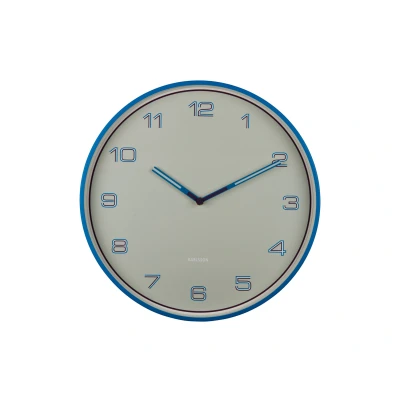 Afbeelding van Karlsson Wandklok Lined Numbers Helderblauw Ø40cm