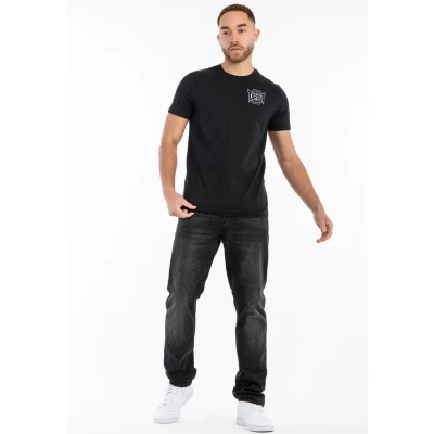 Afbeelding van Tapout Normale Passform Tshirt print, Heren, Maat: Large, Black grey