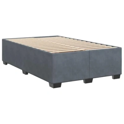 Afbeelding van Bedframe fluweel donkergrijs 120x190 cm