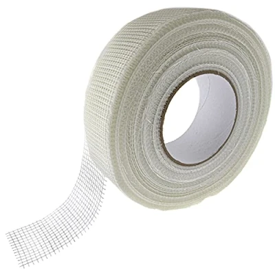 Afbeelding van SeKi Glasvezeltape, 48 mm x 90 m, rastertape voor scheuren en gaten, versterkingsweefsel gipsplaatvoegen, wit