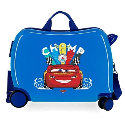Afbeelding van Disney Cars Lightning Mcqueen Cabinekoffer, Blauw veld, Koffer voor kinderen