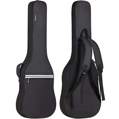 Image de CAHAYA Sac pour Guitare électrique Gig Bag Rembourrage de 6mm avec Bandes réfléchissantes à Dos rembourré Etui Souple Noir CY0225, Noir, 6 mm