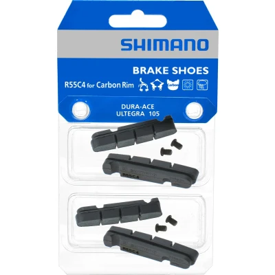 Afbeelding van Shimano Remblokrubbers R55c4 Velgrem Carbon Zwart 2 Paar