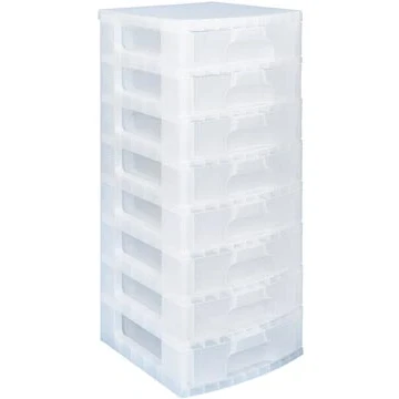 Afbeelding van Really Useful Box Ladenblok 8 X 9,5 L, Transparant Opbergdoos