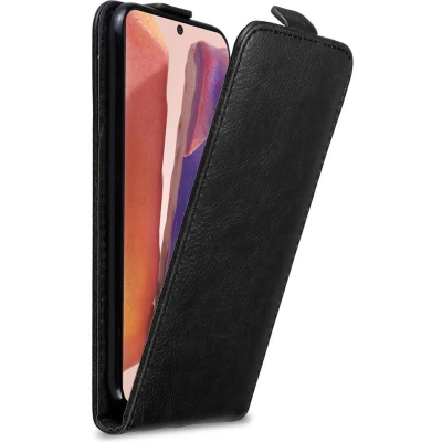 Afbeelding van Cadorabo Hoesje geschikt voor Samsung Galaxy NOTE 20 in ZWARTE NACHT Beschermhoes flip design Case Cover met magnetische sluiting