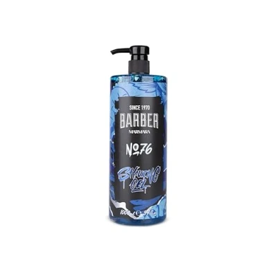 Afbeelding van BARBER MARMARA scheergel voor heren, nr. 76, transparante scheergel, 1000 ml, mannen, nauwkeurig scheren van de baardcontouren, schuimt niet, verfrist huid, inclusief