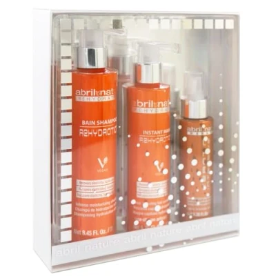 Afbeelding van abril et nature Professionele haarverzorgingsset Rehydration Maximale hydratatie voor droog haar Shampoo, masker en serum pakket Herstelt flexibiliteit gezonde uitstraling 550 ml