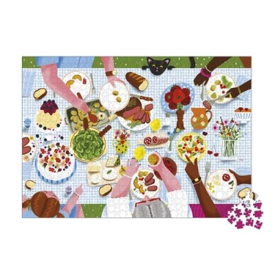Image de Puzzle en carton Repas de famille Janod 1000 pièces