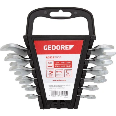 Image de GEDORE RED R05125012 jeu de clés à anneau double ouvertes courtes, métriques 6 32 mm 12 pièces 3300961