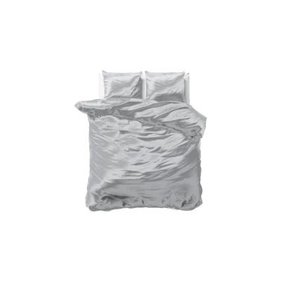 Afbeelding van Dekbedovertrek Lits Jumeaux 240x200 Sleeptime Satijn Grijs