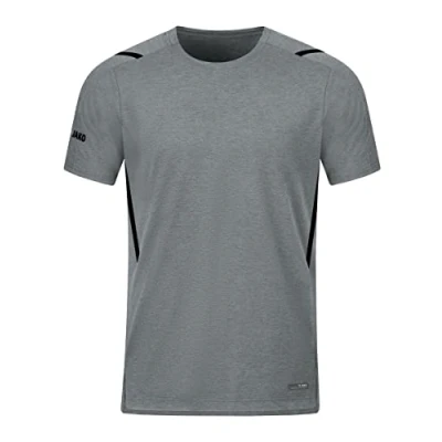 Afbeelding van JAKO T shirt Challenge Steengrijs gemeleerd/zwart