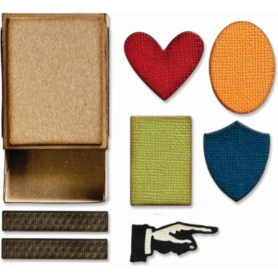 Afbeelding van Sizzix Tim Holtz Thinlits Die Set Vault Matchbox 10pcs