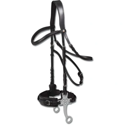 Afbeelding van Waldhausen Hackamore Hoofdstel X Line Zwart Full