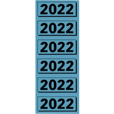 Afbeelding van Rugetiket Elba 2022 57x25mm blauw 1 stuk