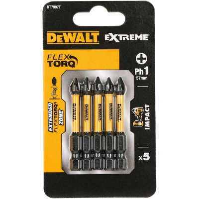Afbeelding van DeWALT DT7997T Extreme Impact Torsion Schroefbits PH1 50mm 5 Stuks
