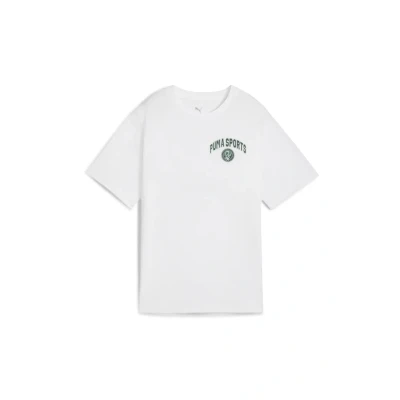 Afbeelding van Puma Wardrobe Essentials Legacy Graphic Tshirt print, Dames, Maat: Large, White