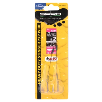 Afbeelding van Spro Heavy Duty Stinger 7x7 (18 kilo) Maat : 8cm haak 1 Softbait 12 16cm