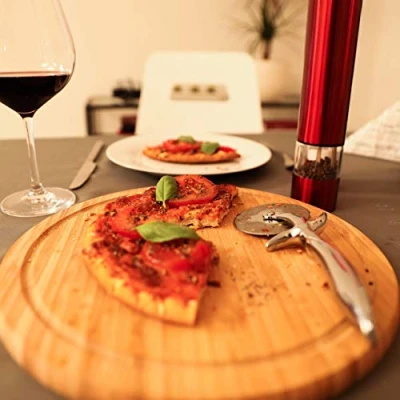 Afbeelding van Relaxdays Professionele Pizza Snijder Scherp Pizzames