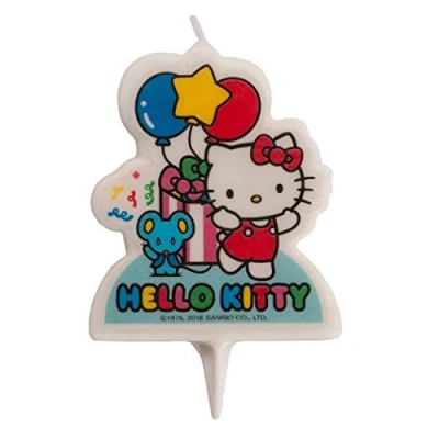 Afbeelding van Dekora Originele verjaardagskaarsen Hello Kitty 2D verjaardagskaars voor kindertaarten 7 cm