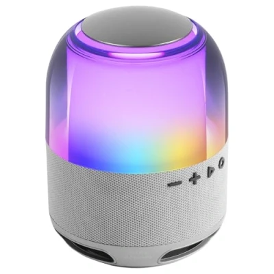 Afbeelding van MARSGAMING MS FLOW Draagbare Bluetooth luidspreker, 15 W, 360 graden Orbilight RGB verlichting, krachtig geluid met 57 mm DeepBass driver, compacte gaming luidspreker 5.3 en MicroSD,