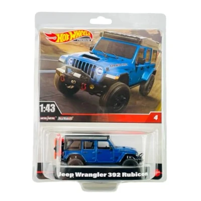 Afbeelding van Hot Wheels Real Riders Wrangler 392 Rubicon Blue HMD46 schaal 1:43