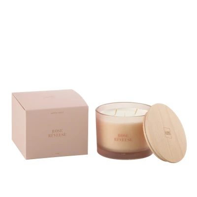 Afbeelding van J Line geurkaars Accords Essentiels Rose Rêveuse roze