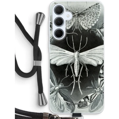 Afbeelding van Case Company® hoesje met Koord geschikt voor Samsung Galaxy A35 Haeckel Tineida Telefoonhoesje Zwart Bescherming aan alle Kanten en Over de Schermrand