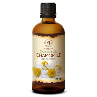 Afbeelding van Kamilleolie 100 ml, 100% puur natuurlijke basisolie dragerolie rijk aan mineralen en vitaminen voor intensieve huidverzorging massage wellness maken van eigen cosmetica ontspanning