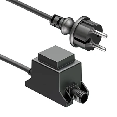 Afbeelding van ledscom.de 10 W led transformator/voeding voor Nemo insteeksysteem, stekker, 12 V AC, zwart, IP65, laagspanning, waterdicht, gelijkspanning, gelijkstroom, volledige geïsoleerde bescherming,