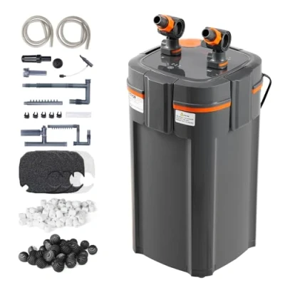 Afbeelding van VEVOR Aquariumfilter 317 GPH, 4 traps cartridgefilter, ultrastil intern filter met UV bescherming, dompelfilter meerdere functies voor aquaria, 12 W