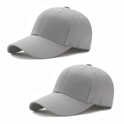 Afbeelding van ATSNOSH Lot de 2 casquettes baseball pour homme et femme Casquette soleil Réglable En coton, gris, taille unique