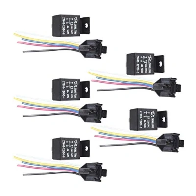 Afbeelding van Mintice 5 x 40 A 12 V autoset, relais, polig, voor brandstofpomp, elektrische ventilator, robuust, stopcontact