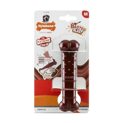 Afbeelding van Bot Nylabone Bruin Bacon M