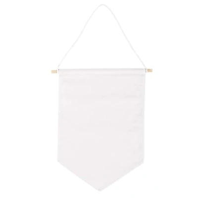 Afbeelding van Rayher 46372102 stoffen wimpel om op te hangen met textielverf, 1 stuk, naturel wit, 24 x 30 cm