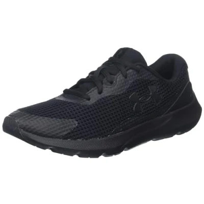 Afbeelding van Under Armour Surge 3 LAUF Hardloopschoenen neutraal, Dames, Maat: 36.5, Black/black/black Textiel/ synthetisch