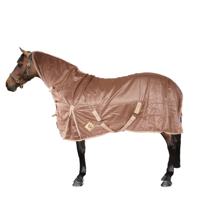 Afbeelding van Premiere Vliegendeken Polyester Mesh met Hals Taupe 125/165