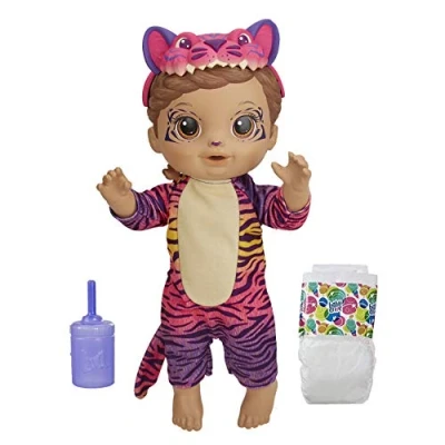 Afbeelding van Baby Alive, Regenboog katachtige pop, tijger, drinkt en plast, bruin haar, kinderen, vanaf 3 jaar (exclusief Amazon)