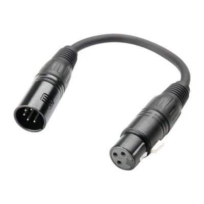 Afbeelding van Adam Hall Cables 3 STAR DGF 0020 DMX XLR bus polig naar 5 mannelijk adapterkabel 0,2 m