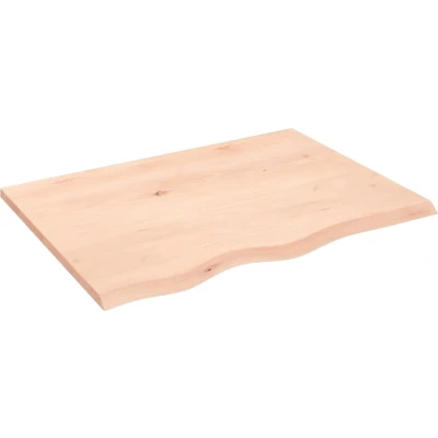 Afbeelding van vidaXL Wastafelblad 80x60x2 cm onbehandeld massief hout