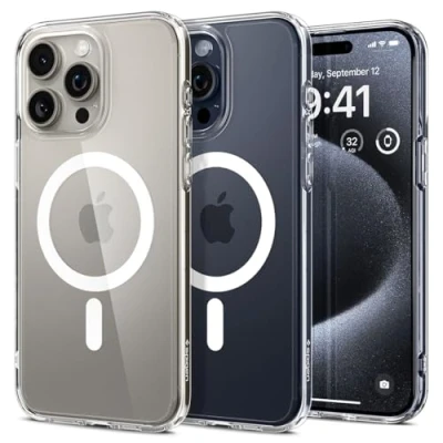Afbeelding van Spigen Ultra Hybrid Magfit Case hoesje voor iPhone 15 Pro Max White