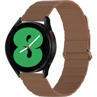 Afbeelding van iMoshion bandje Geschikt voor Samsung Galaxy Watch 3 / 4 (Classic) 5 (Pro) 6 Lederen 2.0 Bruin