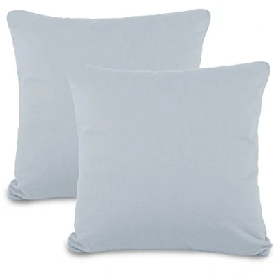 Afbeelding van aqua textil Classic Line Kussenhoes, 2 stuks, ritssluiting, katoen, 80 x cm, grijs/zilver