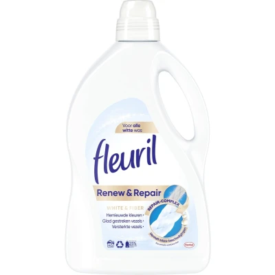 Afbeelding van Fleuril White &amp; Fiber Vloeibaar Wasmiddel Witte Was 45 wasbeurten