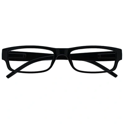 Image de OPULIZE Lunettes de lecture noires légères et confortables pour homme femme R32 1 +2.00
