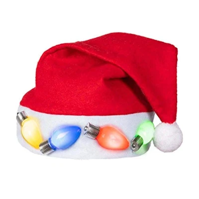 Afbeelding van Boland Kerstmuts Lampjes Één maat Volwassenen Unisex Kerst