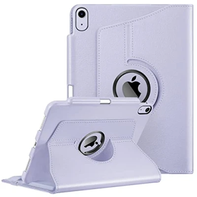 Afbeelding van Fintie Hoes voor Nieuwe iPad Air 10,9&quot; 2020 (Nieuwste Model, 4e Generatie) met Pennenhouder 360 Graden Verstelbare Beschermhoes Cover Standfunctie, Auto Sleep/Wake 10,9 inch, Pastel Paars