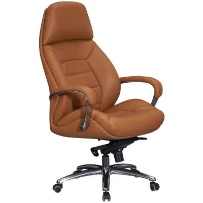 Afbeelding van Sky Style Maxima Bureaustoel Leer Caramel