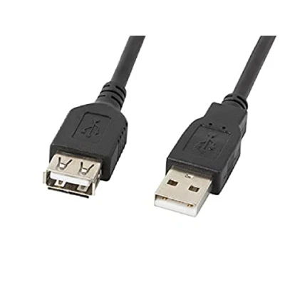 Afbeelding van Verlengkabel USB Lanberg Mannelijk/Vrouwelijk 480 Mb/s Zwart 5 m